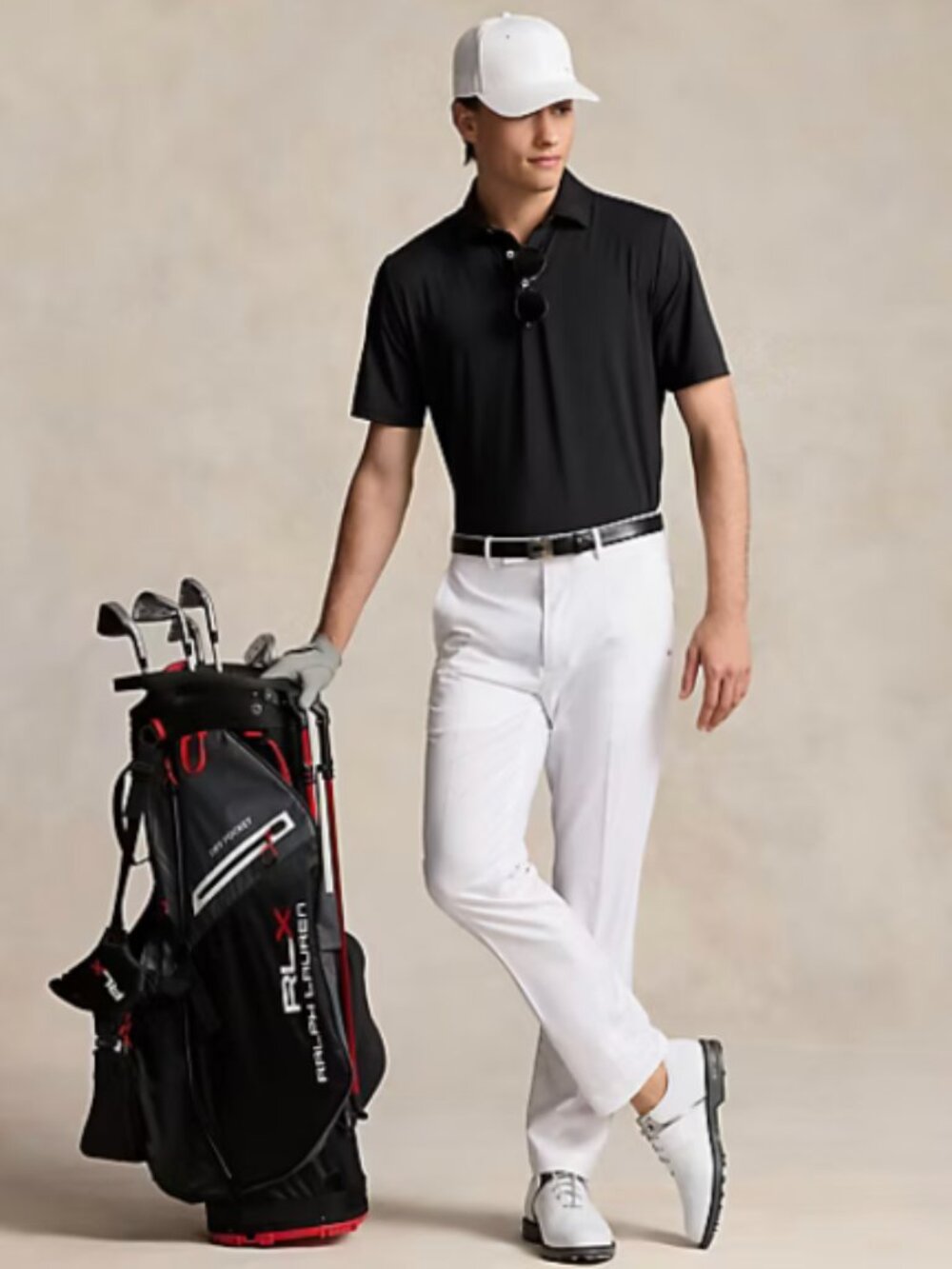 NEW RLX RALPH LAUREN Classic Fit Performance Polo Shirt Short Sleeve Black XL - Picture 2 of 11